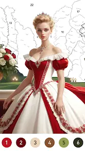 Gown Color - Color by Number screenshot 2