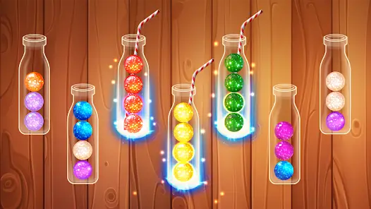Color Ball Sort Wooden Puzzle screenshot 1